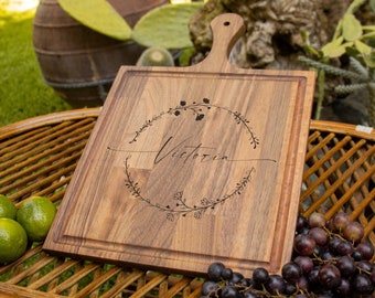 Personalized Cutting Board, Custom Cutting Board, Custom Charcuterie Board, Custom Cheese Board, New Home Gift, Walnut Cutting Board