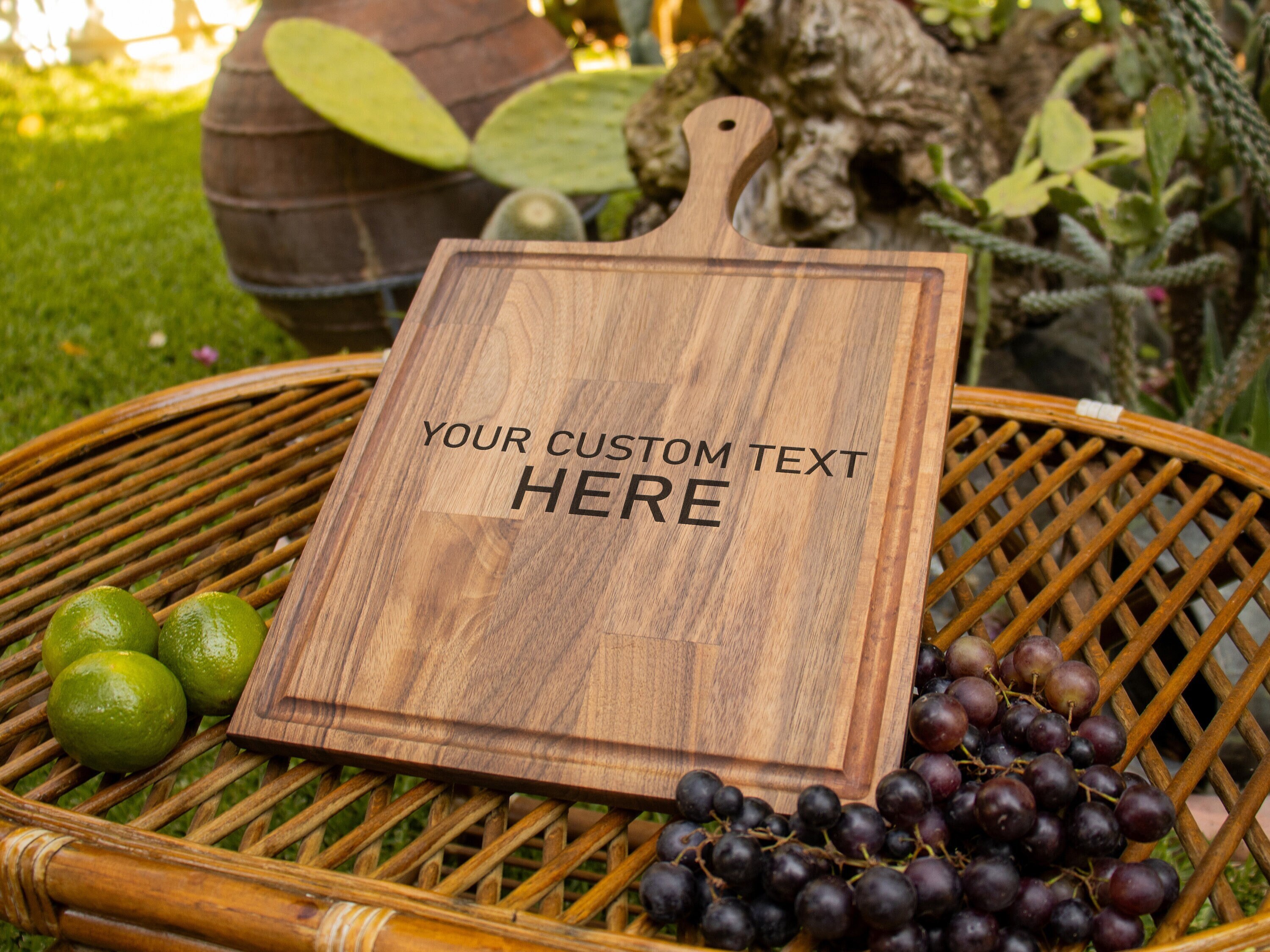 Cutting Board with Real Stone Inlay - Words with Boards, LLC
