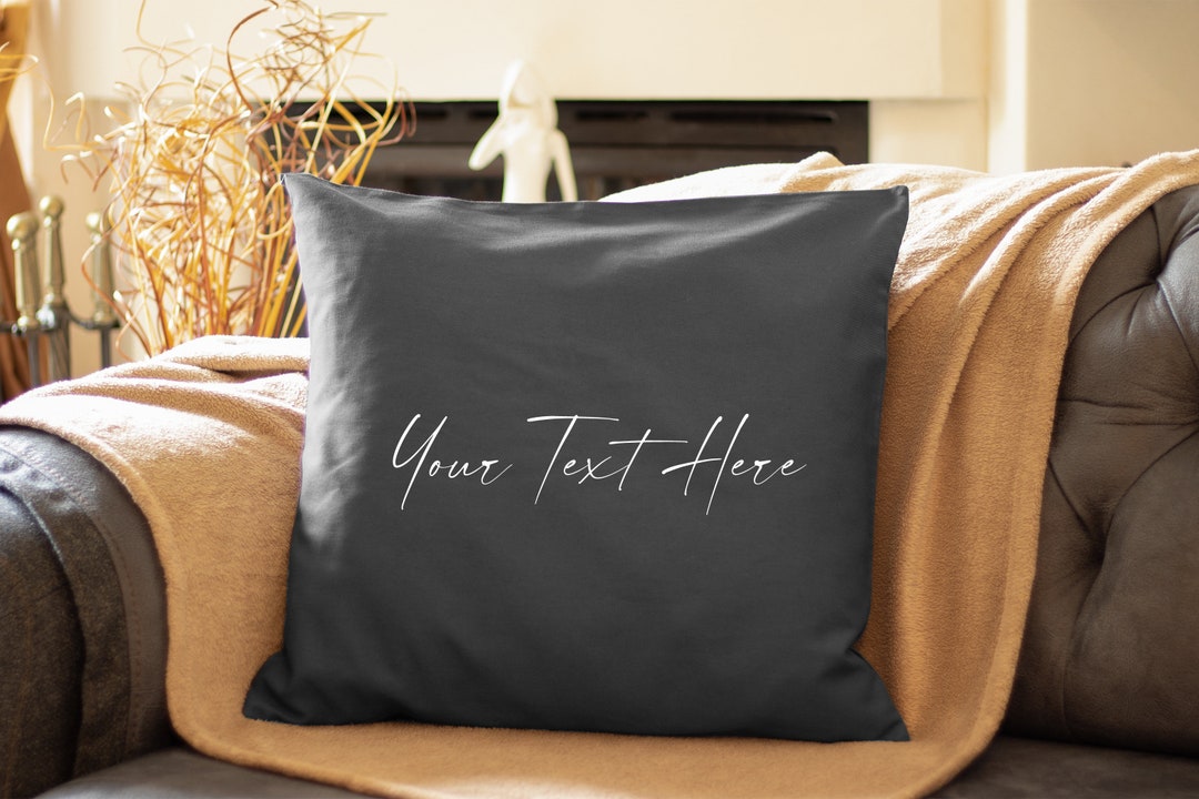 Personalized Text Pillow, Custom Logo Pillow, Personalize Pillow
