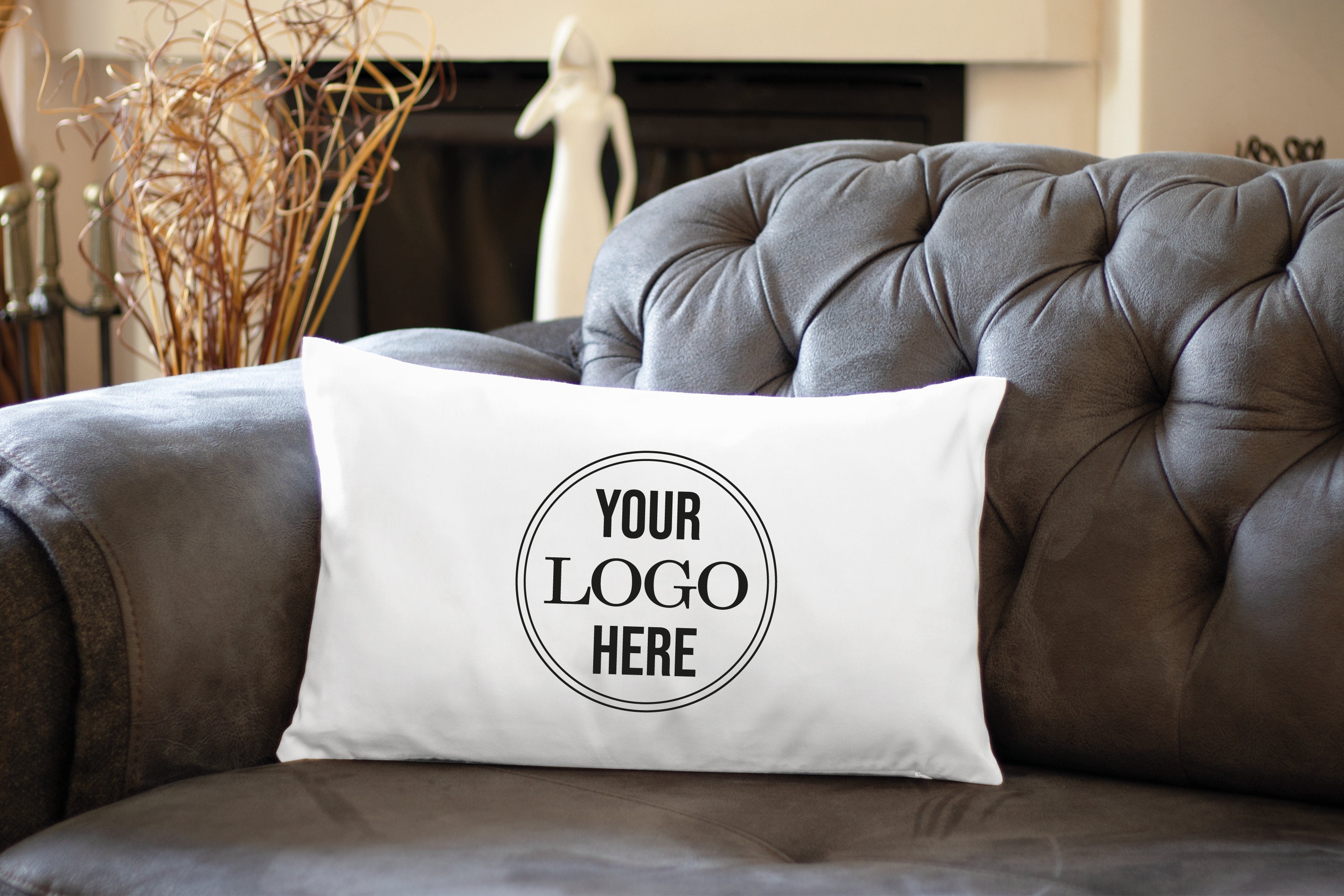 Custom Logo Pillow Custom Pillow Company Pillow Cover Etsy