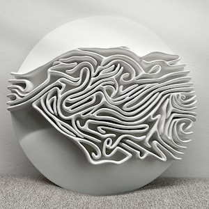 Rage - Ceramic Wall Object Inspired by Jupiter Clouds