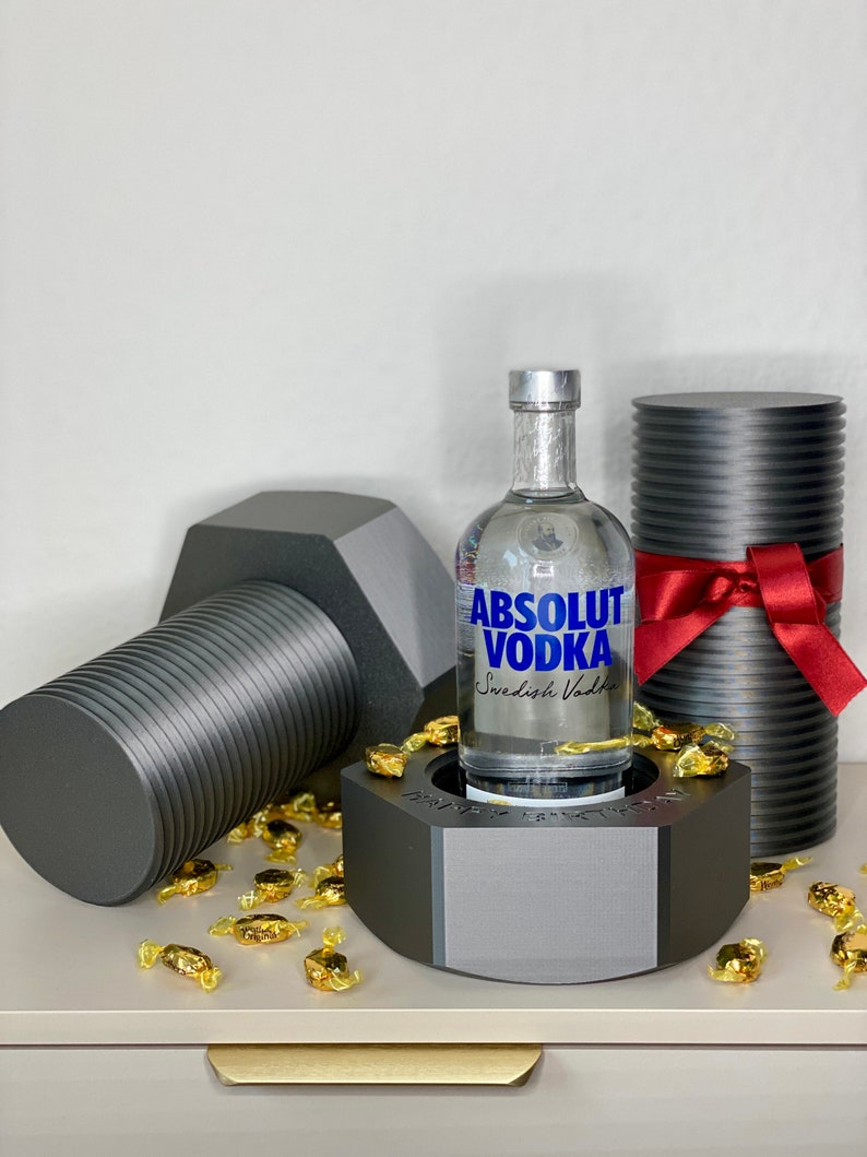 Riesige Schraube Geschenkbox Dekoobjekt personalisiert 3D-Druck Geschenk für Männer Vatertag Geburtstag JGA Hochzeit Bild 2