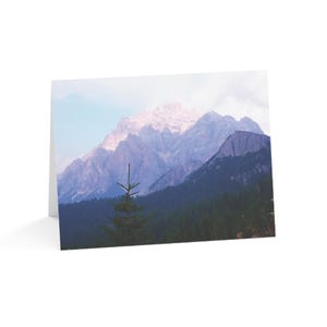 Juego de papelería para escribir cartas, tarjetas de felicitación de las Dolomitas, vistas del norte de Italia, tarjetas de agradecimiento en blanco, Alpes italianos