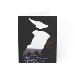 Dark Cave Isländischer Brief schreiben Briefpapier-Set, Blanko-Grußkarten, Nordische Island-Ansichten, Blanko Dankbarkeit Dankeskarten, Gígjagjá Cave
