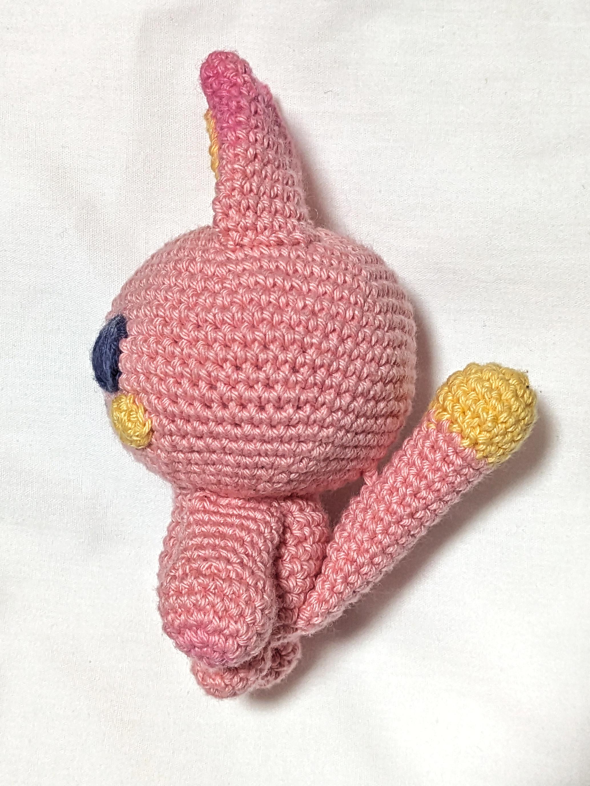 たまごっちぴーす　ねこちゃん♡　うす紫　ラメ糸　チュールりぼん♡ Tamagotchi Meowtchi Crochet Amigurumi PDF Pattern Tutorial