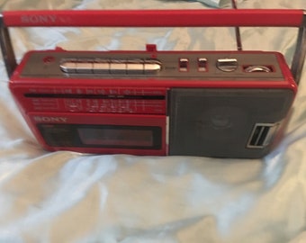 Vintage Sony FM/AM Radio Cassette Player CFM-140S Mini Boombox