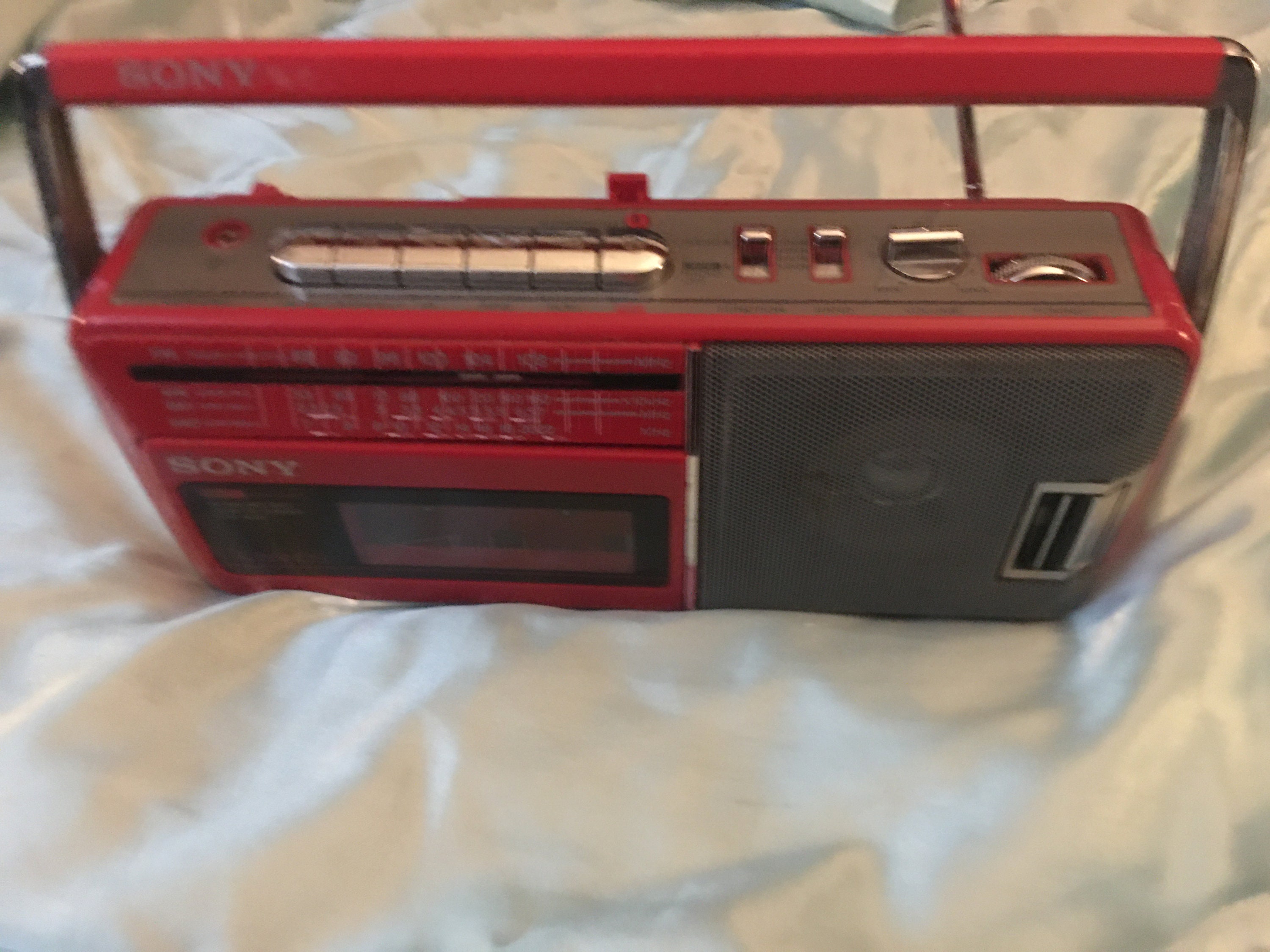 Vintage Sony FM/AM Radio Cassette Player CFM140S Mini Boombox Etsy