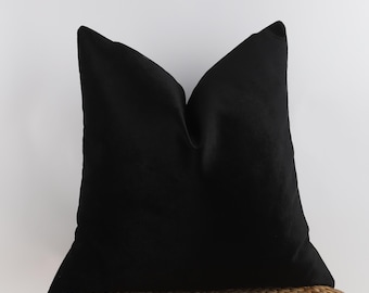 Black Velvet Pillow Cover, Luxury Home Decor