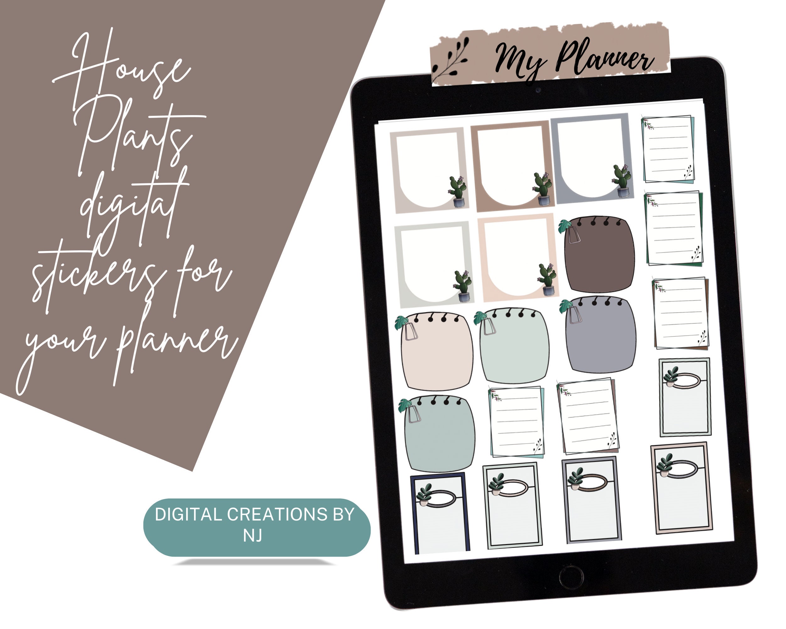 Plants Goodnotes Stickers Digital Planner Stickers for Plant Lovers