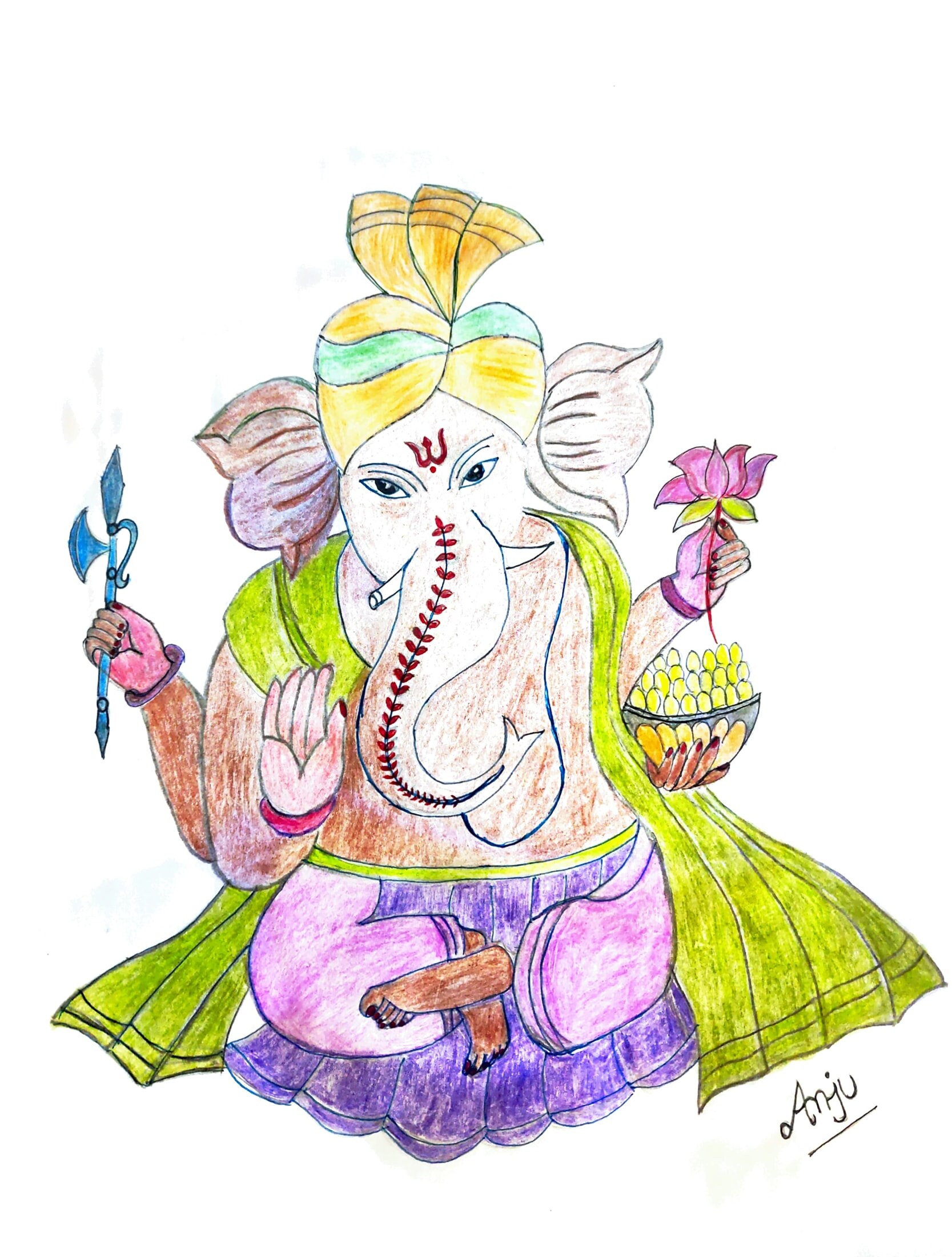 Ganesh Drawing PNG, Vector, PSD, and Clipart With Transparent Background  for Free Download | Pngtree