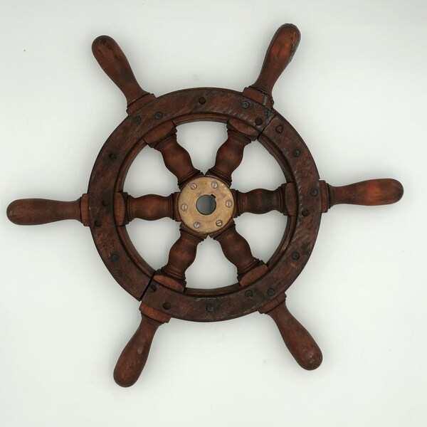 Nautical Wooden Ship Wheel