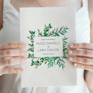 Suite botanique illustrée d'invitations de mariage – Modèles canva modifiables | Invitation, RSVP et carte d'informations