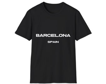 Barcelona Spain City T-Shirt Trendy Graphic Tee Shirt