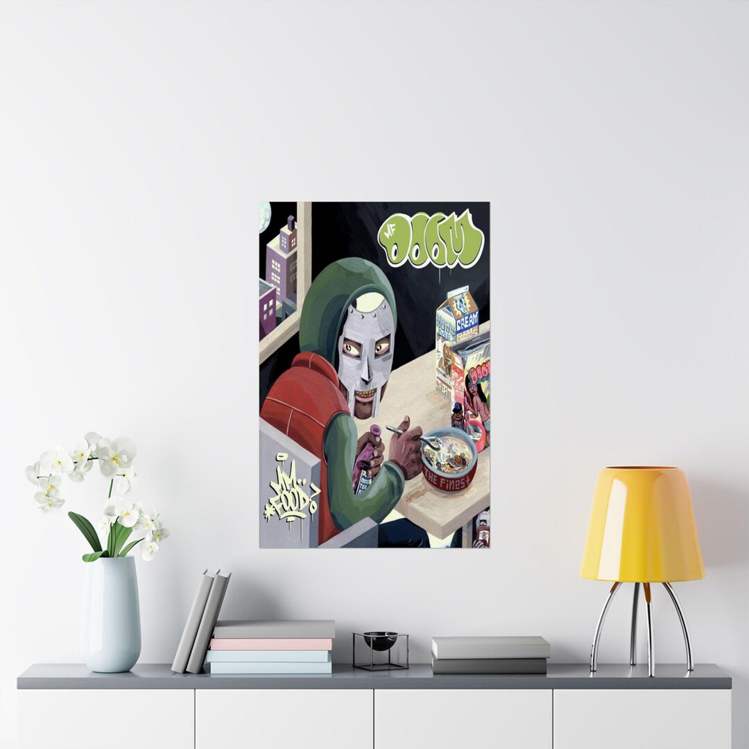 Mm Rapper Posters MF DOOM Mm..food Album Cover Poster, Hip Hop Music Art Print, Wall Art ...