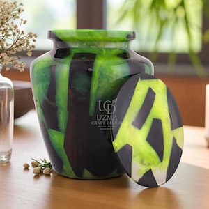 Handmade Cremation Urns for Ashes | Wood & Resin Memorial Urn Collection | 9 Artistic Colors | Unique Keepsake for Loved Ones