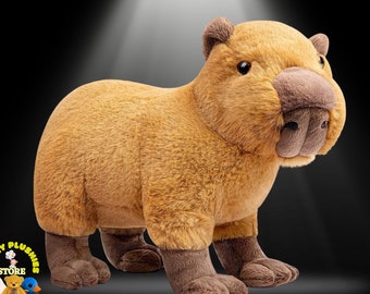 Handmade Capybara plush,kawaii plush,stuffed animal,cute gift for all ages,weighted plush,crochet animals,toy,gift for him,gift for her.