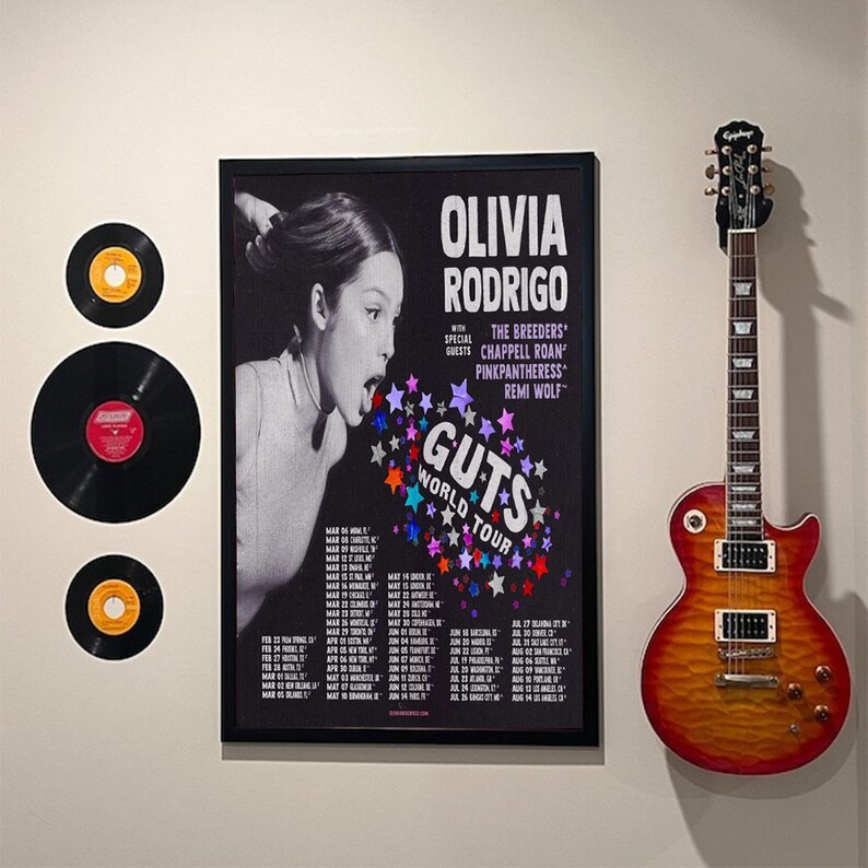 Olivia Rodrigo Guts World Tour 2023 Poster - Etsy