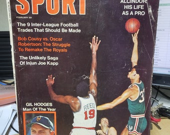 Sport Magazine (febbraio 1970) Copertina di Lew Alcindor/Kareem Abdul Jabbar Willis Reed NBA