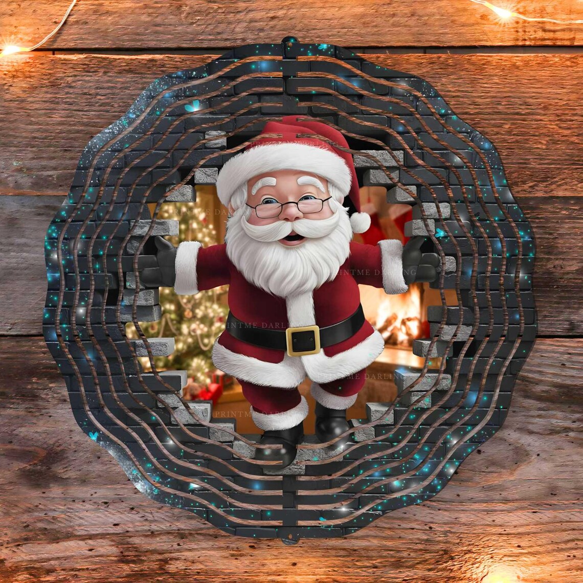 Christmas Wind Spinner PNG, Funny Santa Wind Spinner Sublimation Design ...
