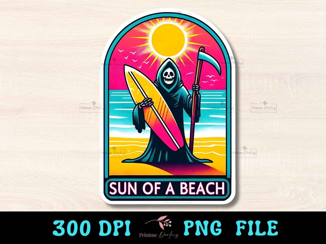 Funny Summer Skeleton Png Sublimation Design, Sun of a Beach Png ...