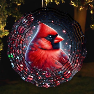 Cardinal Wind Spinner PNG, Red Cardinal Wind Spinner Sublimation Design, Christmas Memorial Cardinal Windspinner Png Digital Download