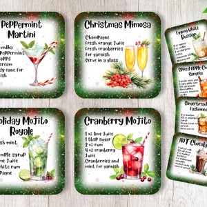 Personalzed Slate Cocktal Coaster Set • Unque Gft For Drnk Lover - View #2