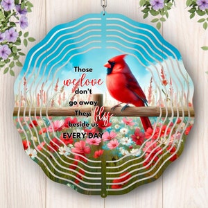 Cardinal Wind Spinner PNG, Red Cardinal Wind Spinner Sublimation Design, Cardinals Angels Memorial Windspinner Png Digital Download