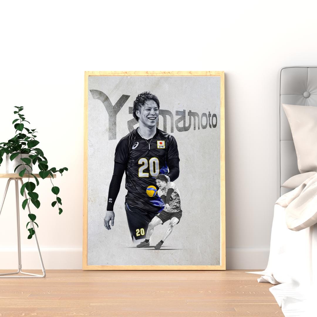 Tomohiro Yamamoto – Pencil Sketch Style Volleyball Print (digital