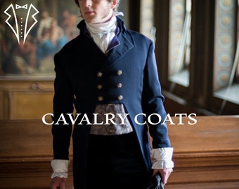 Navy Blue Wool Regency Tailcoat: 1830s Victorian Style