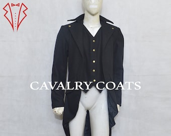Gabardina gótica steampunk de lana negra: gabardina victoriana de estilo regencia