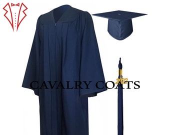 Vintage Christian Dior Robe in Navy Blue With White Piping in a