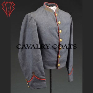Grey Wool Civil War Jacket: British Officer Captain Cuthbert Coat