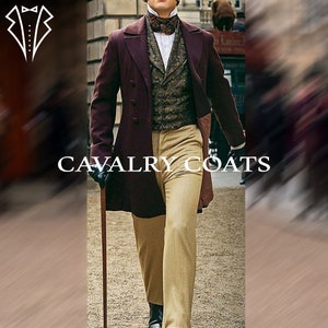 Military Frock Coat, David Frock Coat, Double Breasted Victorian Frock Coat, 18th Century Style Man's Frock Coat Unisex Maroon Wool Coat