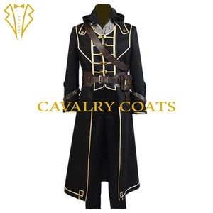 New Men Black Wool Military Style Tailcoat, Men&#39;s Gaming Outfits, Steampunk Tailcoat By Cavalry Coats
