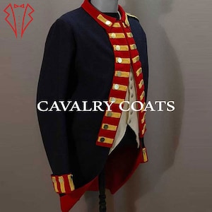 Men&#39;s Navy Blue Wool British Royal Artillery Gunner Jacket
