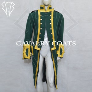 Green Wool Revolutionary War Jacket: Continental/British Soldier Uniform