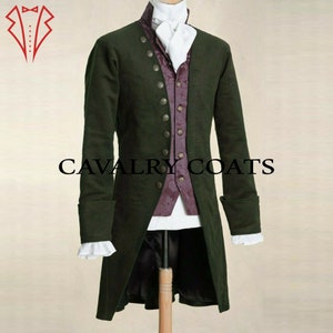 New 18th Century Frock Coat Military Frock Coat 80s Frock Coat Colonel Frock Coat Men Green Wool Jacket Worldwide Expedited Shipping Etsy Canada