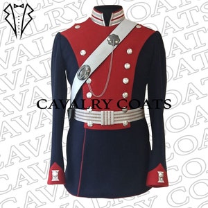 New Men Navy Blue British General Officer Jacket, 1855 General Officer Uniform, Men Officer Jacket, Regiment Jacket  By Cavalry Coats