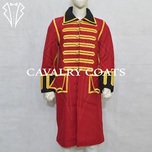 Red Wool British Military Tunic: Redcoat Regimental Jacket