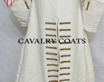 Levita militar de lana blanca Estilo siglo XVIII México