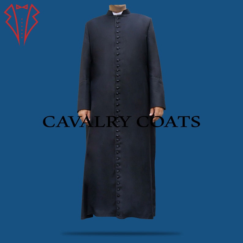 New Unisex Divine Black Liturgical Cassock Men, Clergy Robe, Pastor