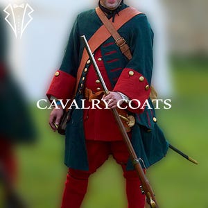 Green Wool Revolutionary War Uniform: 18th Century Continental Army Coat