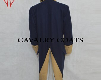 Men's Wool Alexander Hamilton Coat: 18th Century Revolutionary War