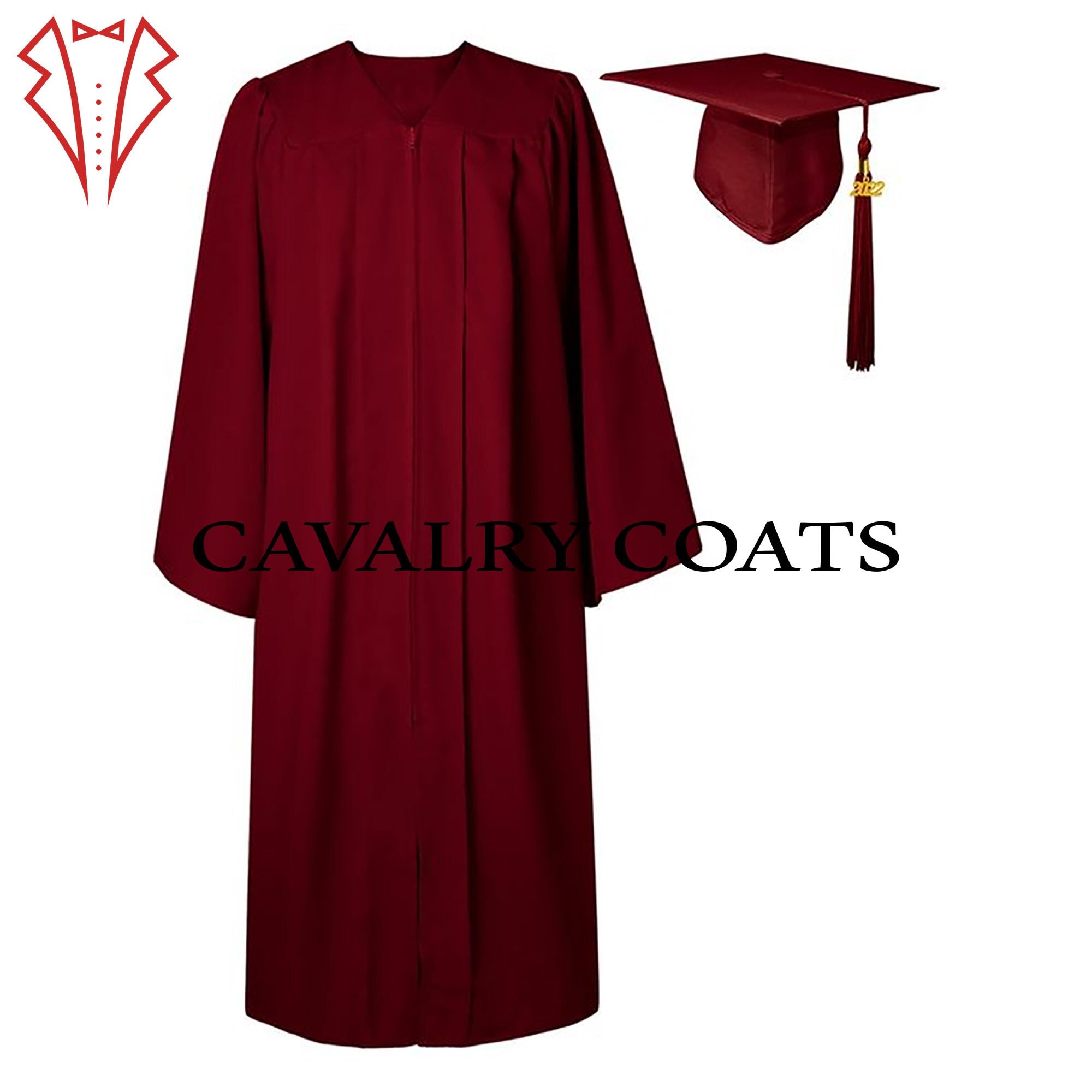 Unisex Cotton Graduation Gown: Red Choir Robe, Church Pulpit, Pastor ...