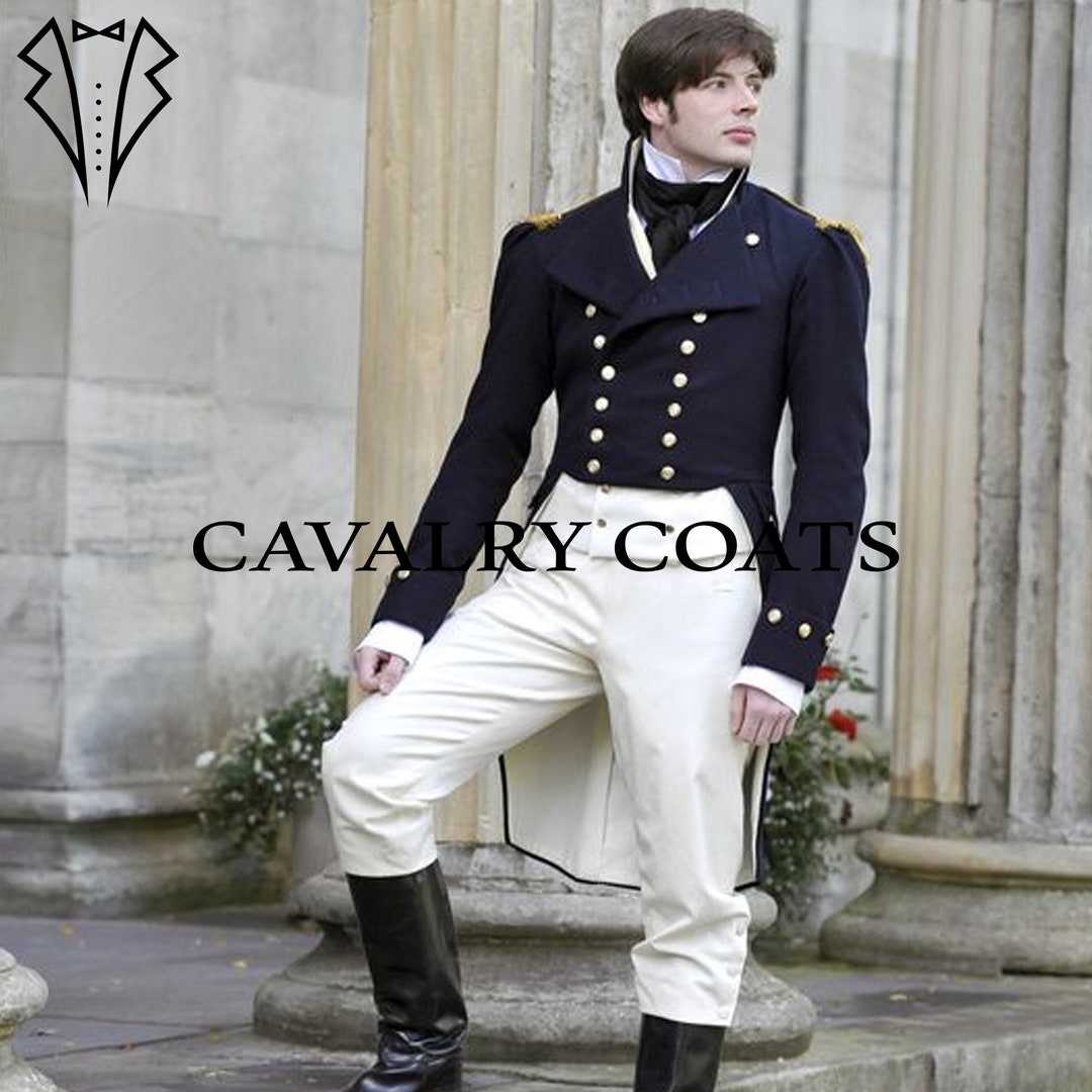 New Men Navy Blue Wool Regency Tailcoat, British Tailcoat Dated 1830-50 ...