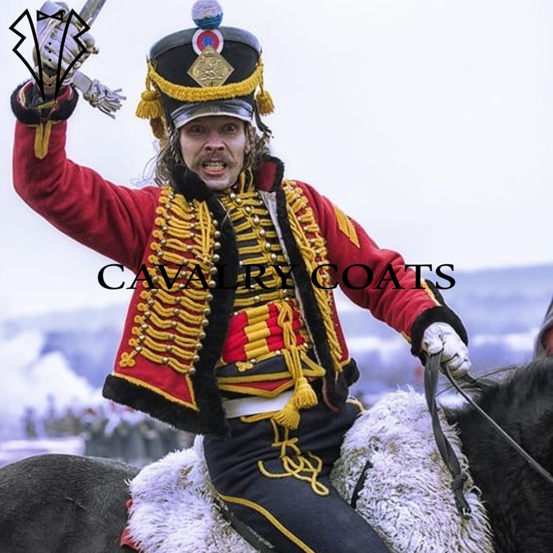 Buy Red Wool Hussar Jacket: French Horse Guard Artillery Pelisse Online in  India