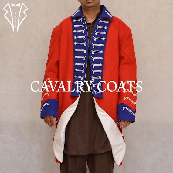 Red Wool Napoleon Jacket: 18th Century French Uniform Coat - Etsy