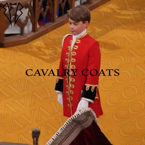 Red Wool Kids Napoleonic Uniform: 18th Century Frock Coat