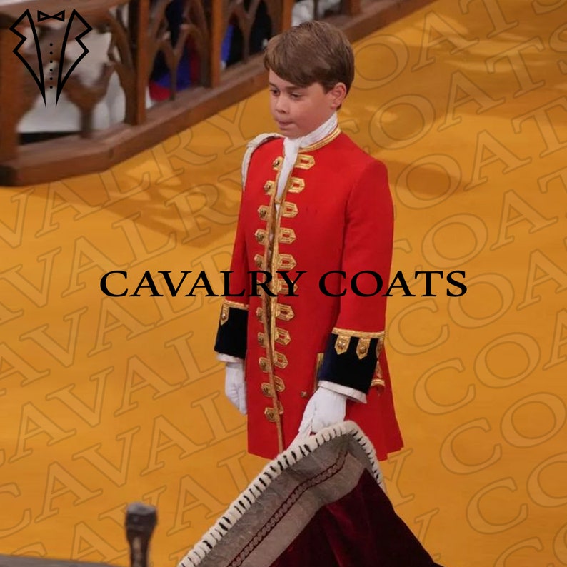 Red Wool Kids Napoleonic Uniform: 18th Century Frock Coat