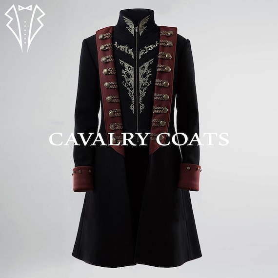 アメリヴィンテージ MILITARY LAYERED BOA COAT Men's Wool Military Tailcoat: Embroidered Lost Angel Jacket - Etsy